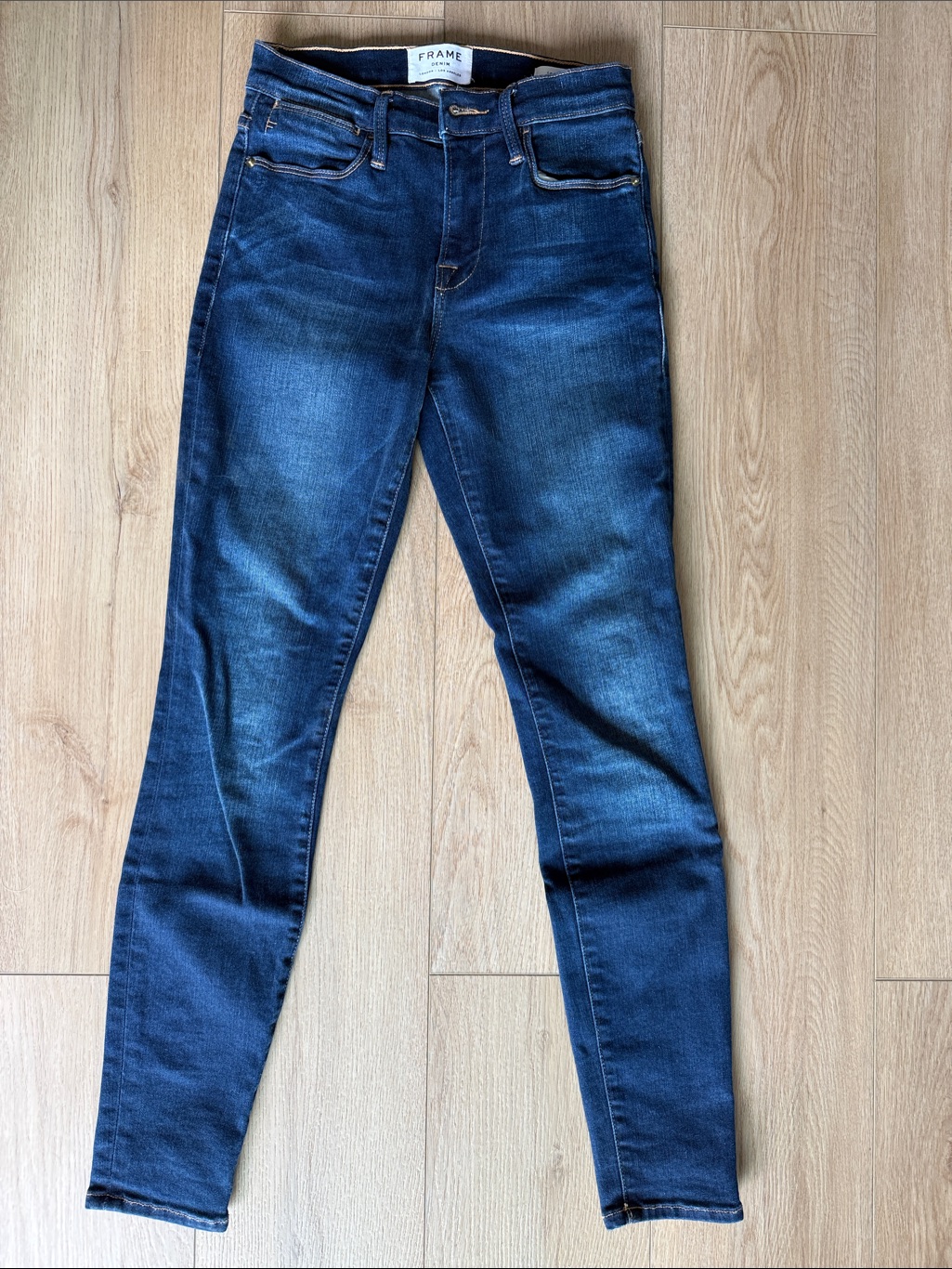 Frame Denim Slim Skinny Jeans In Dark Indigo